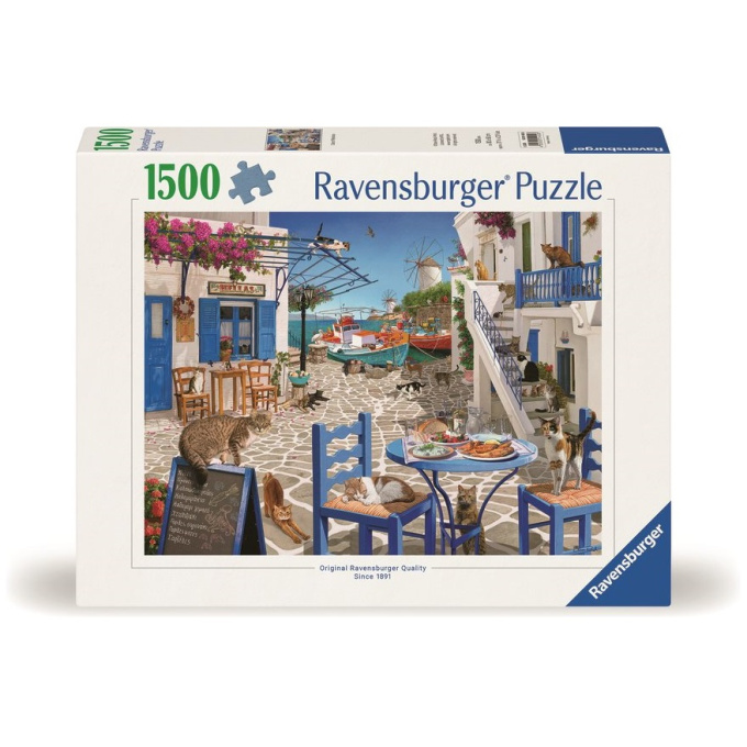 Puzzle 1500 - Kočky na Mykonosu