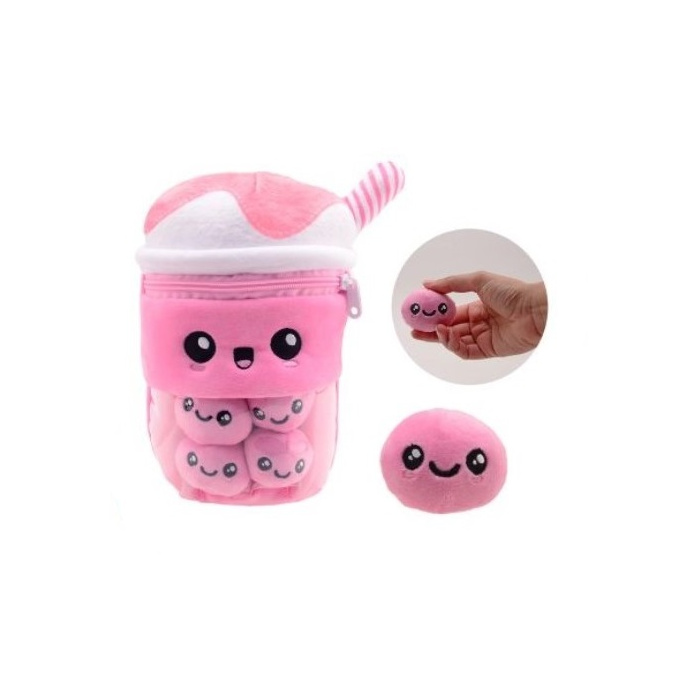 Plyšový Bubble Tea 24 cm Růžový