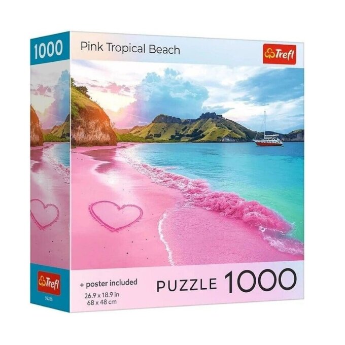 Puzzle 1000 – Růžová pláž