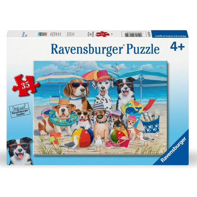 Puzzle 35 - Zvířecí kamarádi na pláži