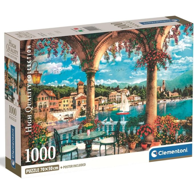 Puzzle 1000 - Výhled na jezero Como
