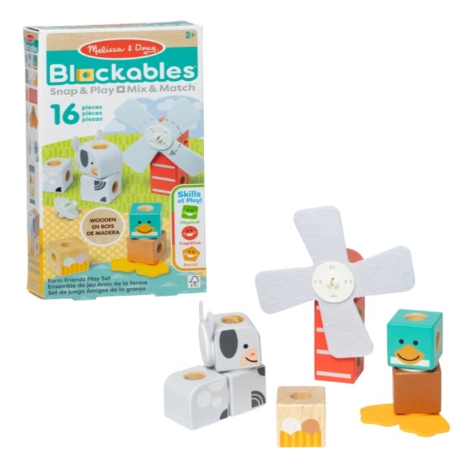 Melissa & Doug – Dřevěná stavebnice farma