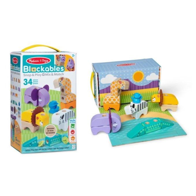 Melissa & Doug – Dřevěné kostky Safari
