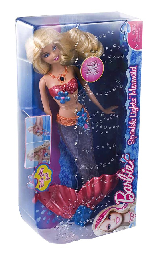 Panenka Barbie - Svítící mořská panna Blondýna