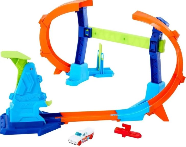Hot Wheels - Závodní dráha Corkscrew Jump Champion