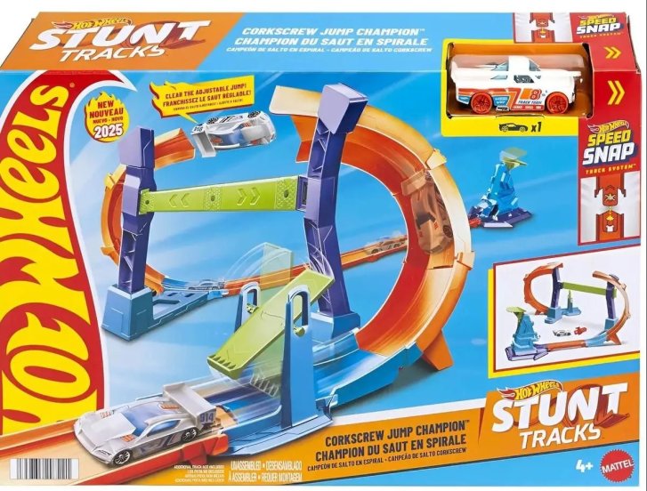 Hot Wheels - Závodní dráha Corkscrew Jump Champion