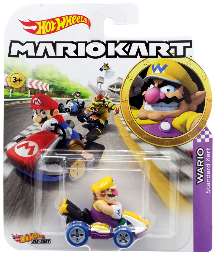 Hot Wheels - Super Mario autíčko Wario Standard Kart