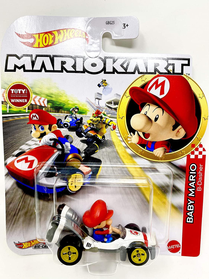 Hot Wheels - Super Mario autíčko Baby Mario
