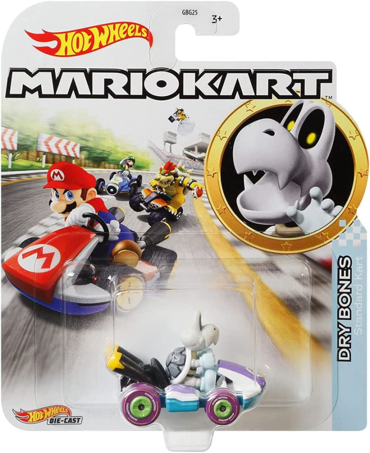 Hot Wheels - Super Mario autíčko Dry Bones