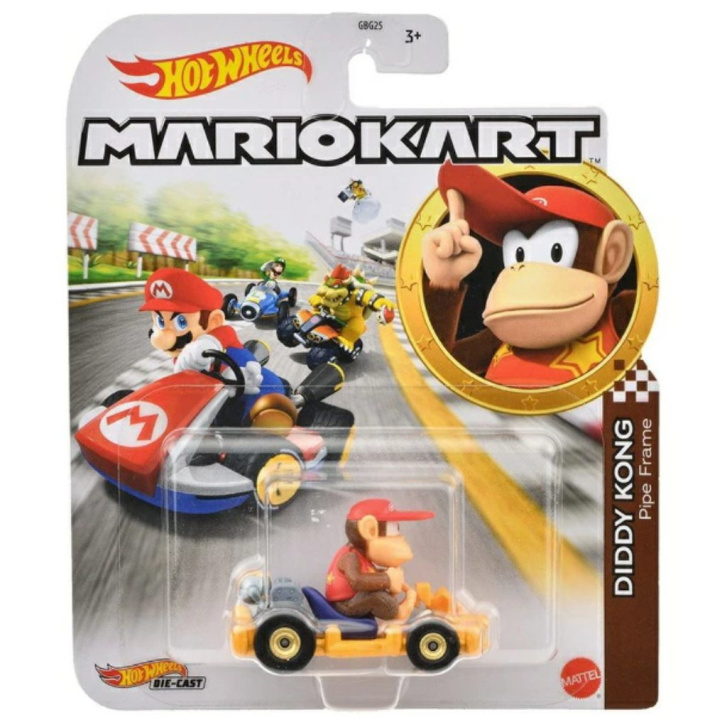 Hot Wheels - Super Mario autíčko Diddy Kong