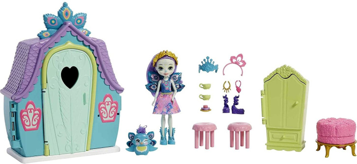 Enchantimals - Figurka s domečkem Patter Peackock