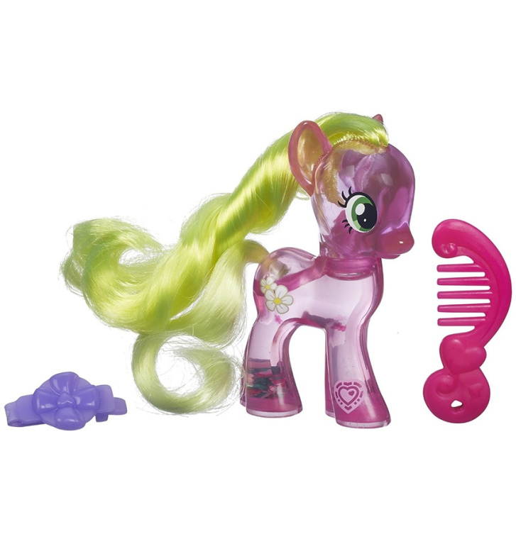 My Little Pony - Průhledný poník s třpytkami a doplňkem Applejack
