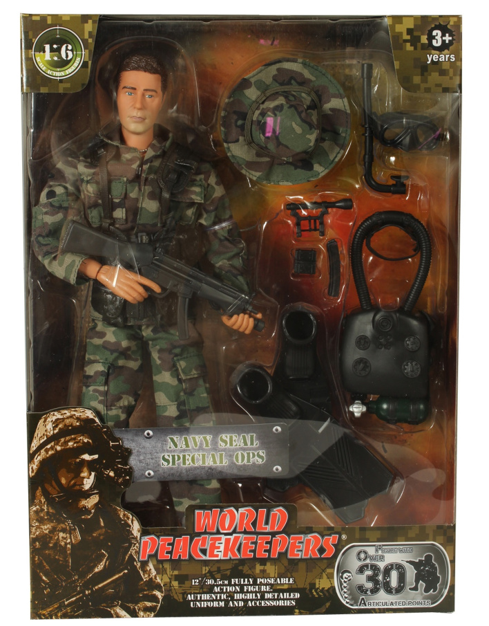 Figurka World Peacekeepers- voják s doplňky S.A.S.