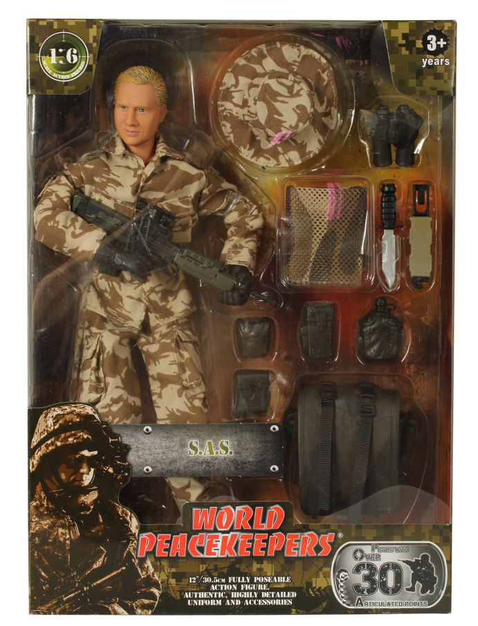 Figurka World Peacekeepers- voják s doplňky S.A.S.