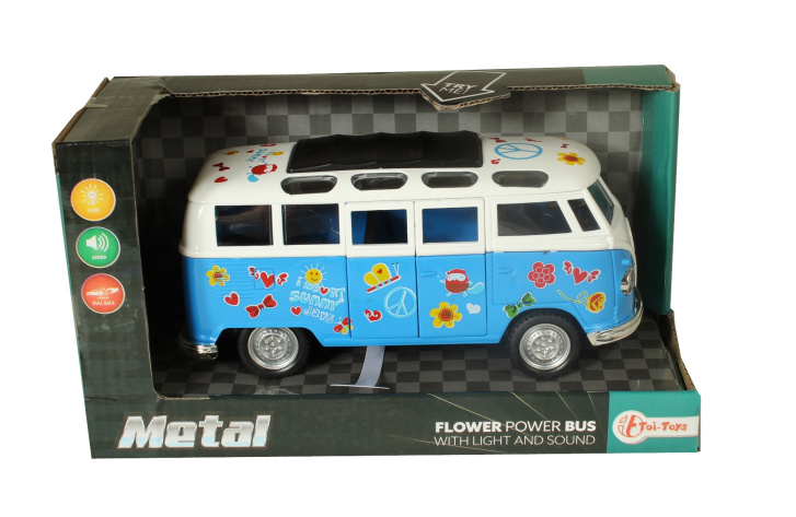 Květinový autobus Modrá