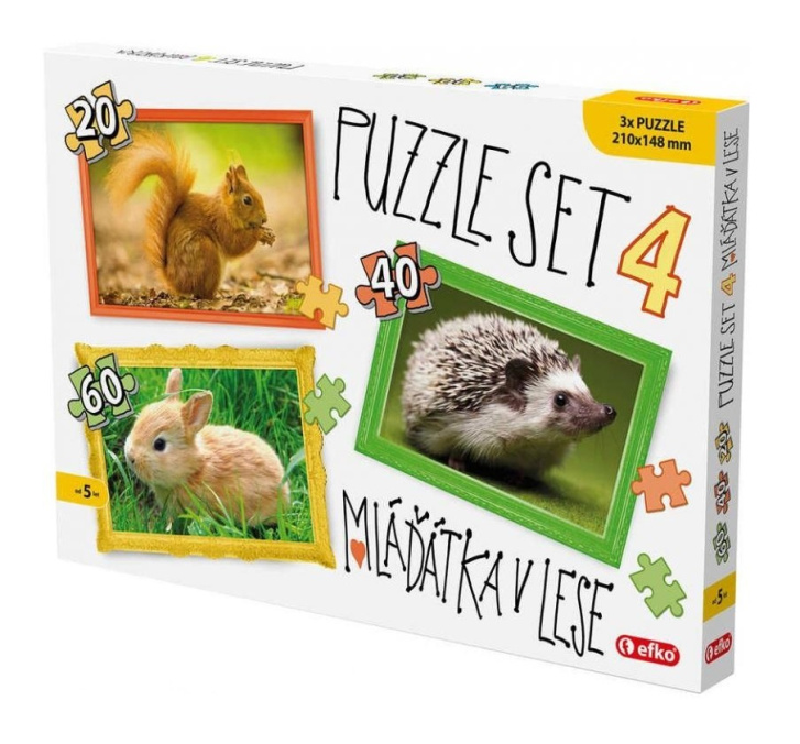 Puzzle 3 v 1 – Mláďátka v lese