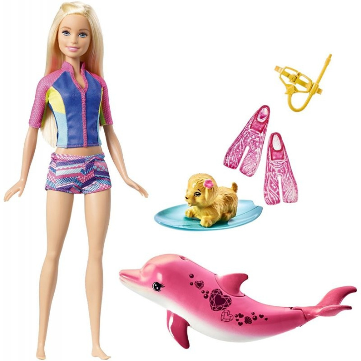 Panenka Barbie s kouzelným delfínem
