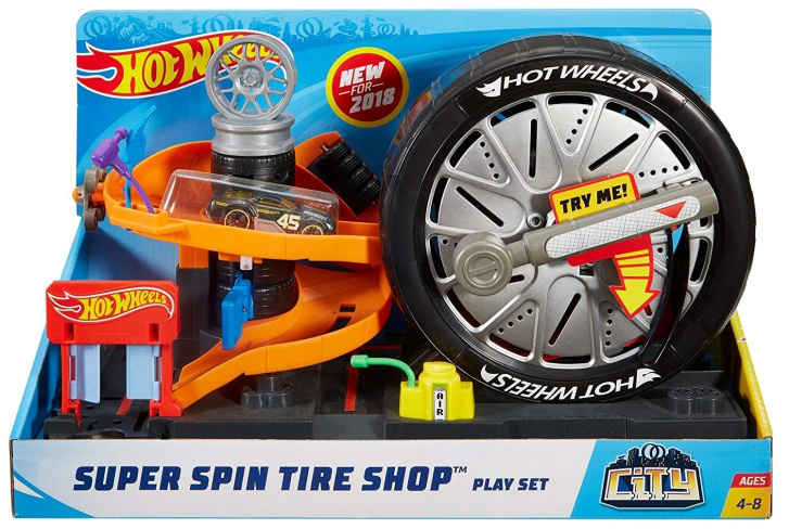 Hot Wheels - City set Super Spin Tire Shop