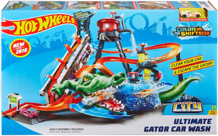 Hot Wheels - City autoumývárna s krokodýlem