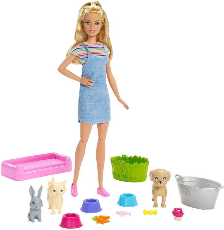 Barbie – Koupání zvířátek