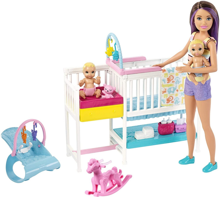 Barbie Skipper - Pěstounka s dětským pokojíkem