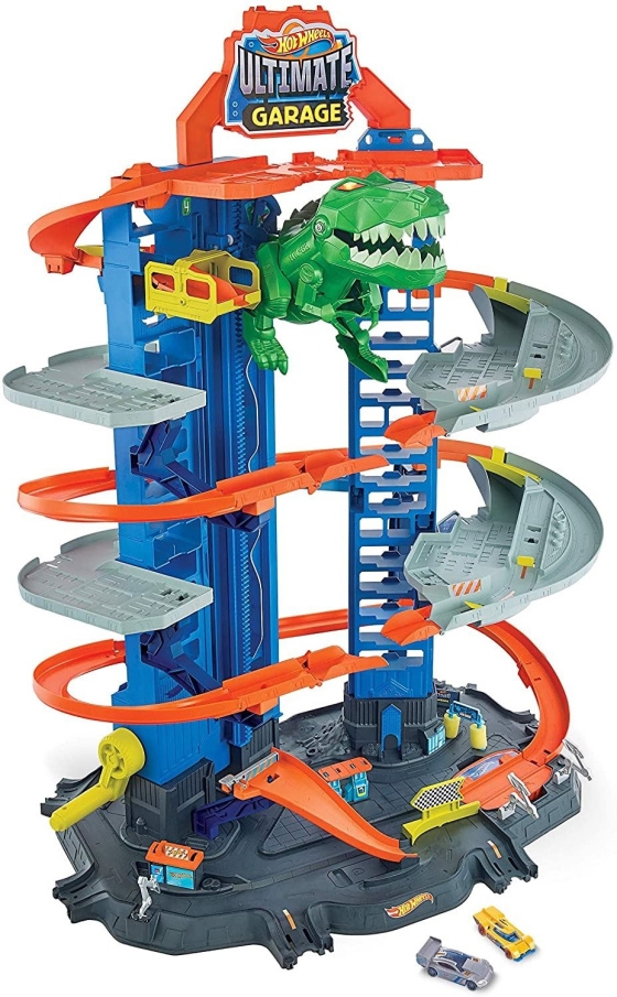 Hot Wheels City garáž s T-Rexem
