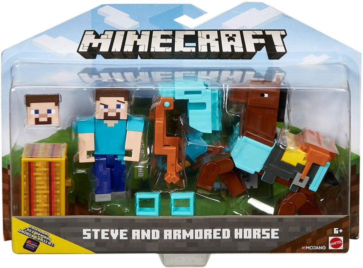 Minecraft – Steve a ozbrojený kůň