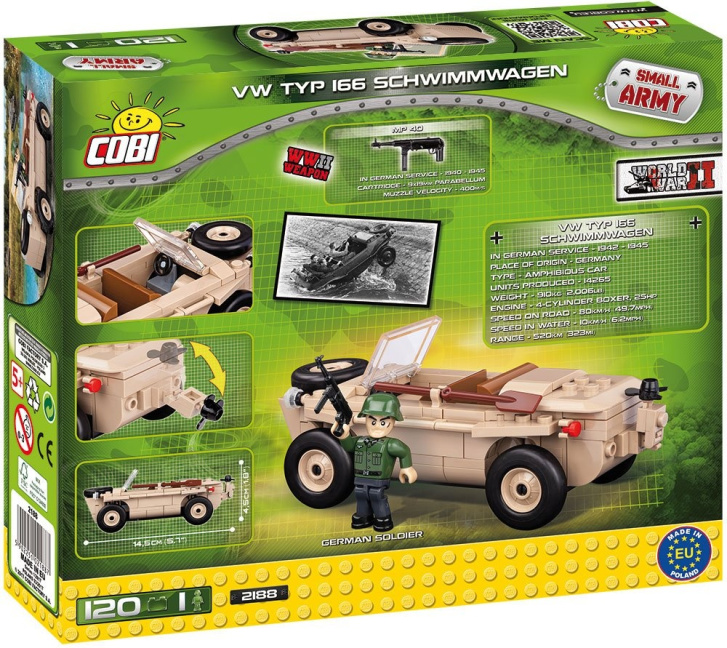 Cobi 2188 – Vozidlo VW 166 Schwimmwagen