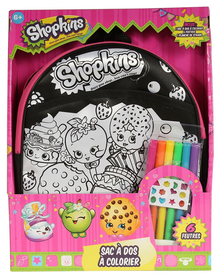 Batoh na vymalování - Shopkins