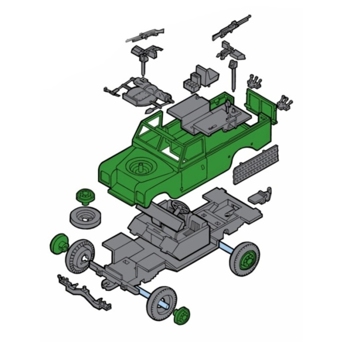 Monti System - Stavebnice Commando Land Rover 1:35