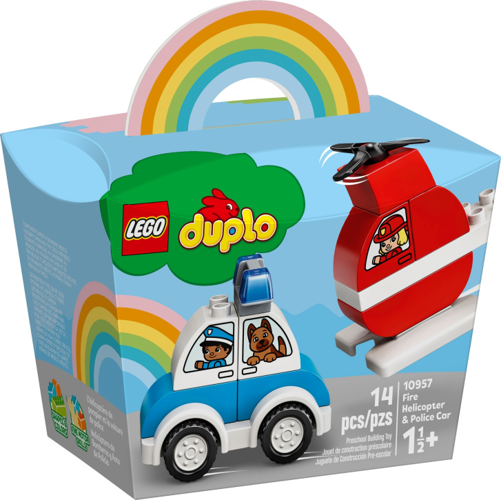 10957 LEGO DUPLO - Hasičský vrtulník a policejní auto