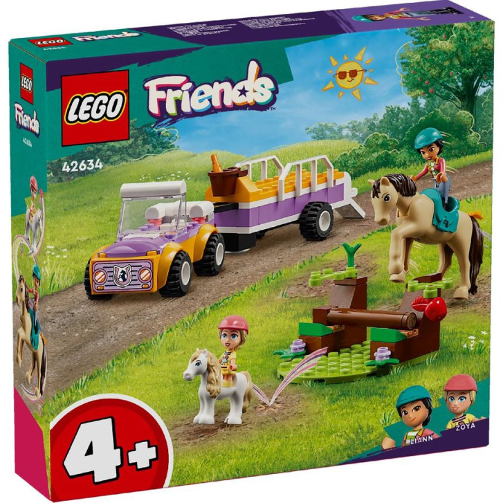 42634 Lego Friends – Přívěs s koněm a poníkem