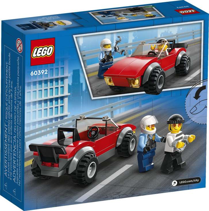 60392 Lego City – Honička auta s policejní motorkou