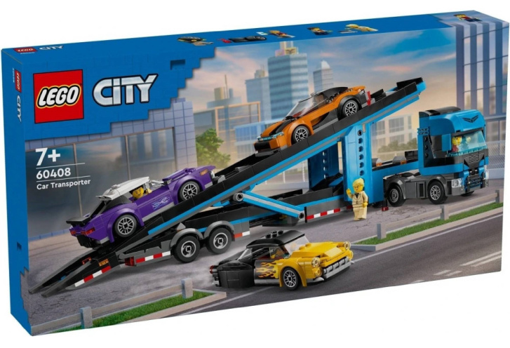 60408 Lego City – Kamion pro přepravu aut se sporťáky