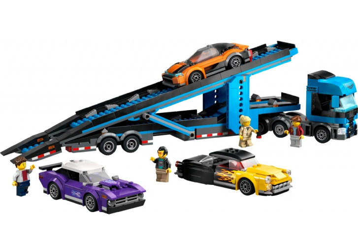 60408 Lego City – Kamion pro přepravu aut se sporťáky