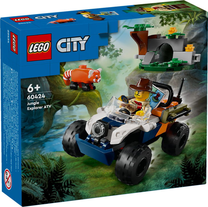 60424 Lego City – Čtyřkolka na průzkum džungle – mise panda červená