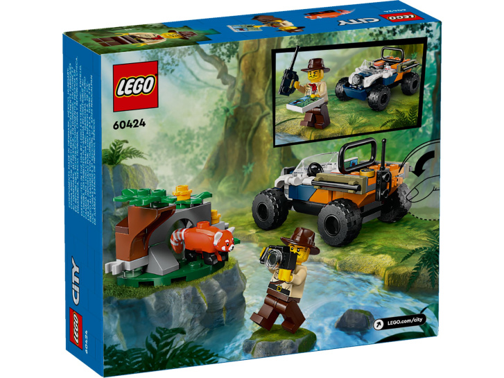 60424 Lego City – Čtyřkolka na průzkum džungle – mise panda červená