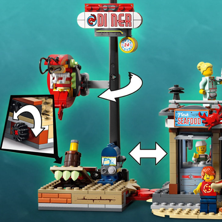 70422 LEGO HIDDEN SIDE - Útok na stánek s krevetami