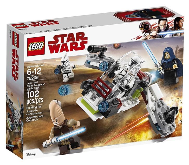 75206 LEGO STAR WARS - Bojový balíček Jedi a klonových vojaků