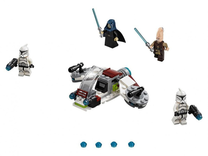75206 LEGO STAR WARS - Bojový balíček Jedi a klonových vojaků