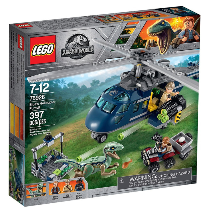 75928 LEGO JURASSIC WORLD - Pronásledovaní Blue helikoptérou