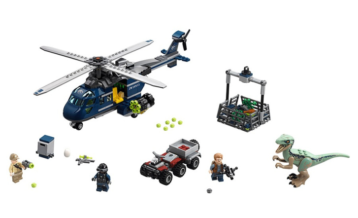 75928 LEGO JURASSIC WORLD - Pronásledovaní Blue helikoptérou