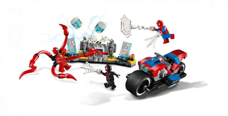 76113 LEGO MARVEL - Spider-Man a záchrana na motorce.
