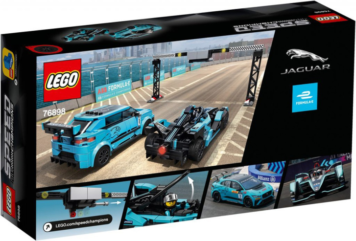 76898 Lego Speed Champions - Formula E Panasonic Jaguar Racing GEN2 car a Jaguar I-PACE eTROPHY