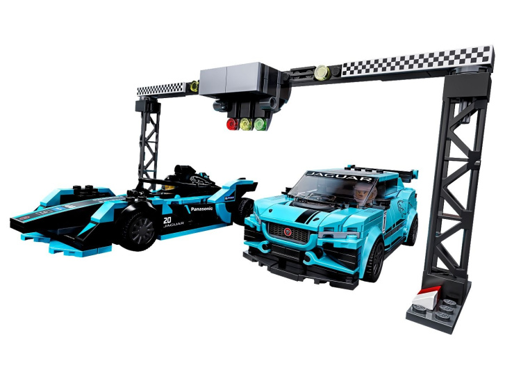76898 Lego Speed Champions - Formula E Panasonic Jaguar Racing GEN2 car a Jaguar I-PACE eTROPHY