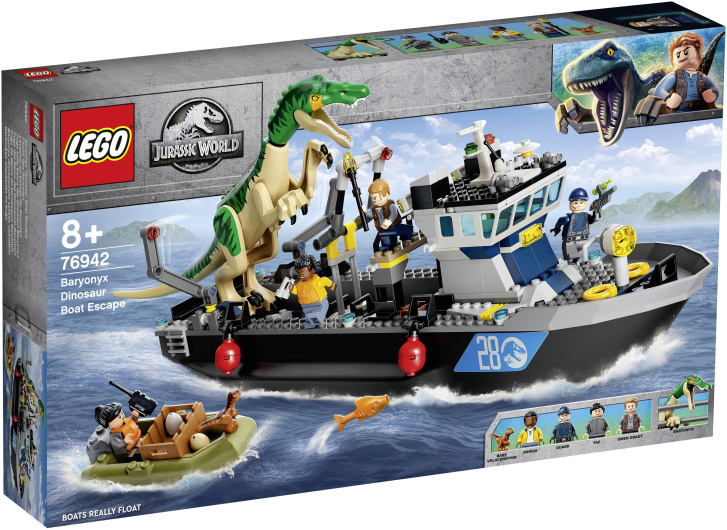 76942 LEGO JURASSIC WORLD – Útěk baryonyxa z lodě
