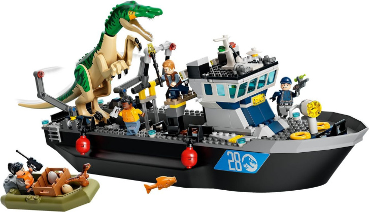 76942 LEGO JURASSIC WORLD – Útěk baryonyxa z lodě