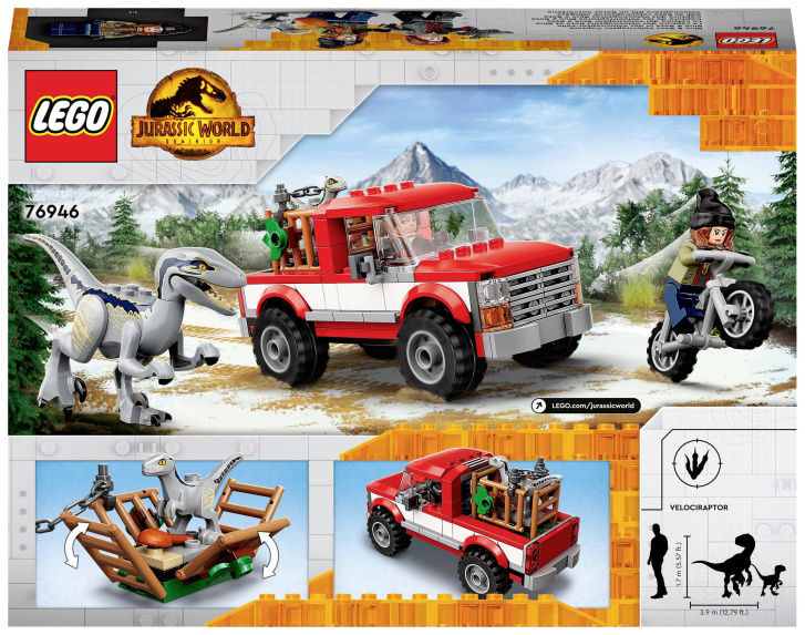 76946 Lego Jurassic World- Chytání Velociraptorů Blue a Bety