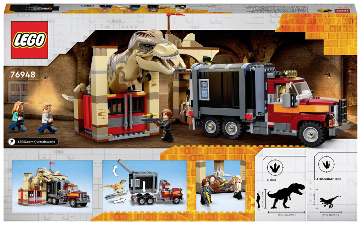 76948 Lego Jurassic World- Únik T-Rexe a Atrociraptora