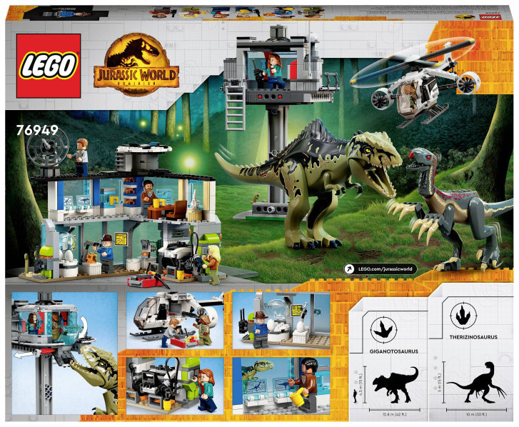 76949 Lego Jurassic World- Útok Giganotosaura a Therizinosaura